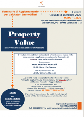 Seminario di Aggiornamento per Valutatori Immobiliari - F & C